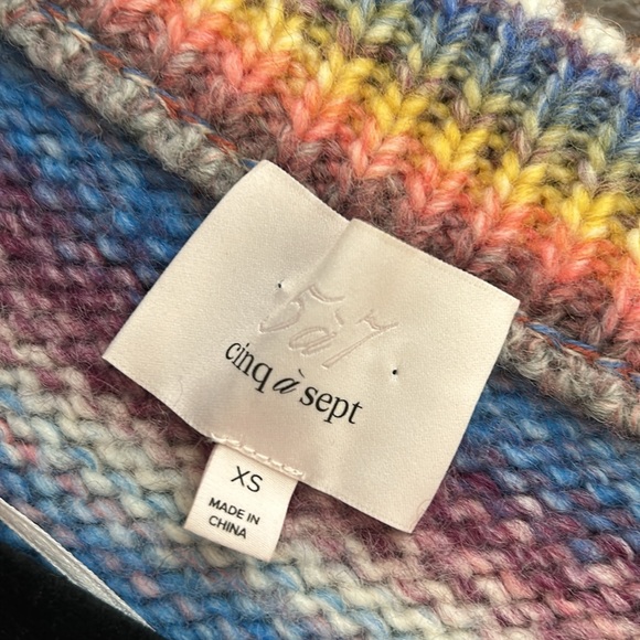 Cinq à Sept Multicolor Striped Sweater - Picture 9 of 10